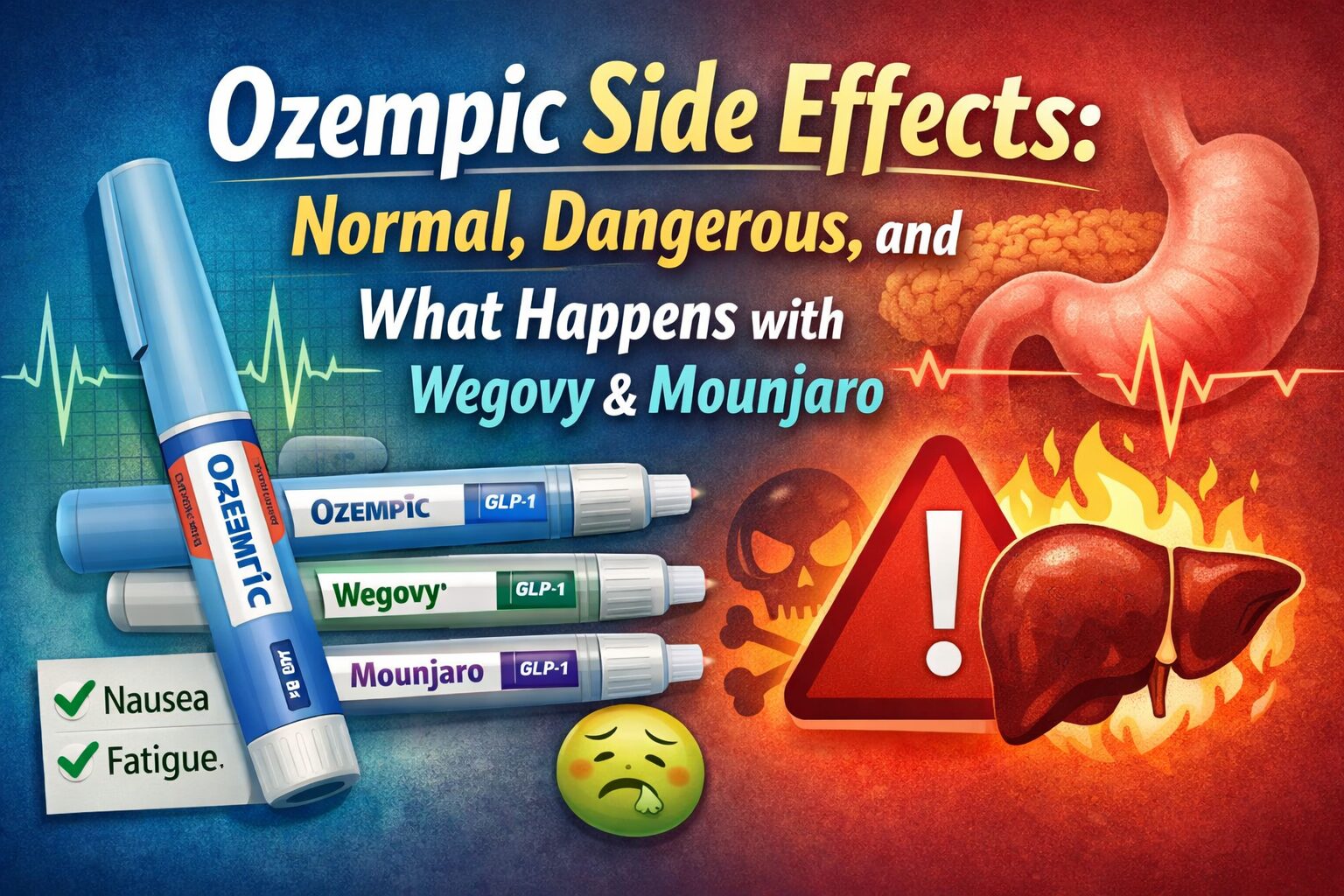 Ozempic Side Effects: Normal, Dangerous, and What Happens with Wegovy & Mounjaro